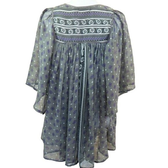 World Market S/M blouse gray - Picture 3 of 5